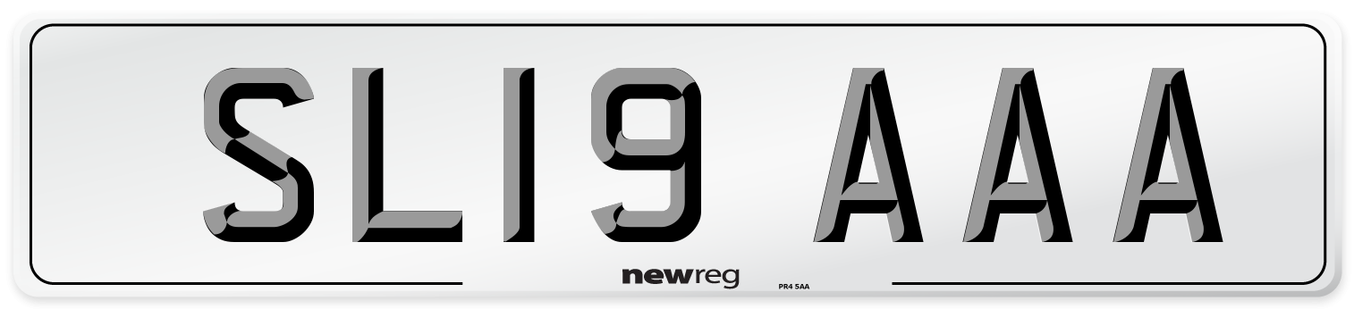SL19 AAA Number Plate from New Reg